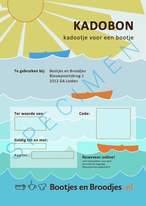 Gift Card for Boat Tours Leiden